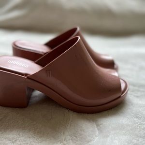 Melissa Size 8 Shoes with Block-style heel design.